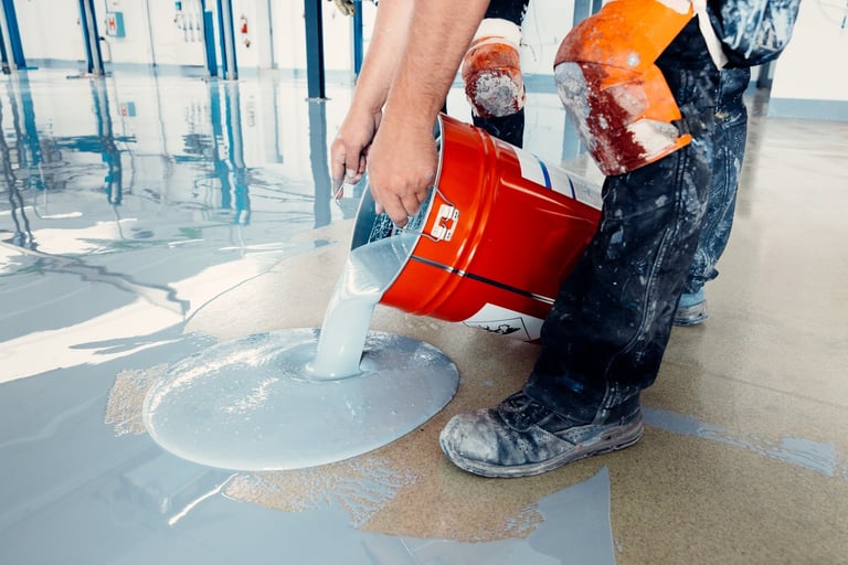 Professional epoxy installation
